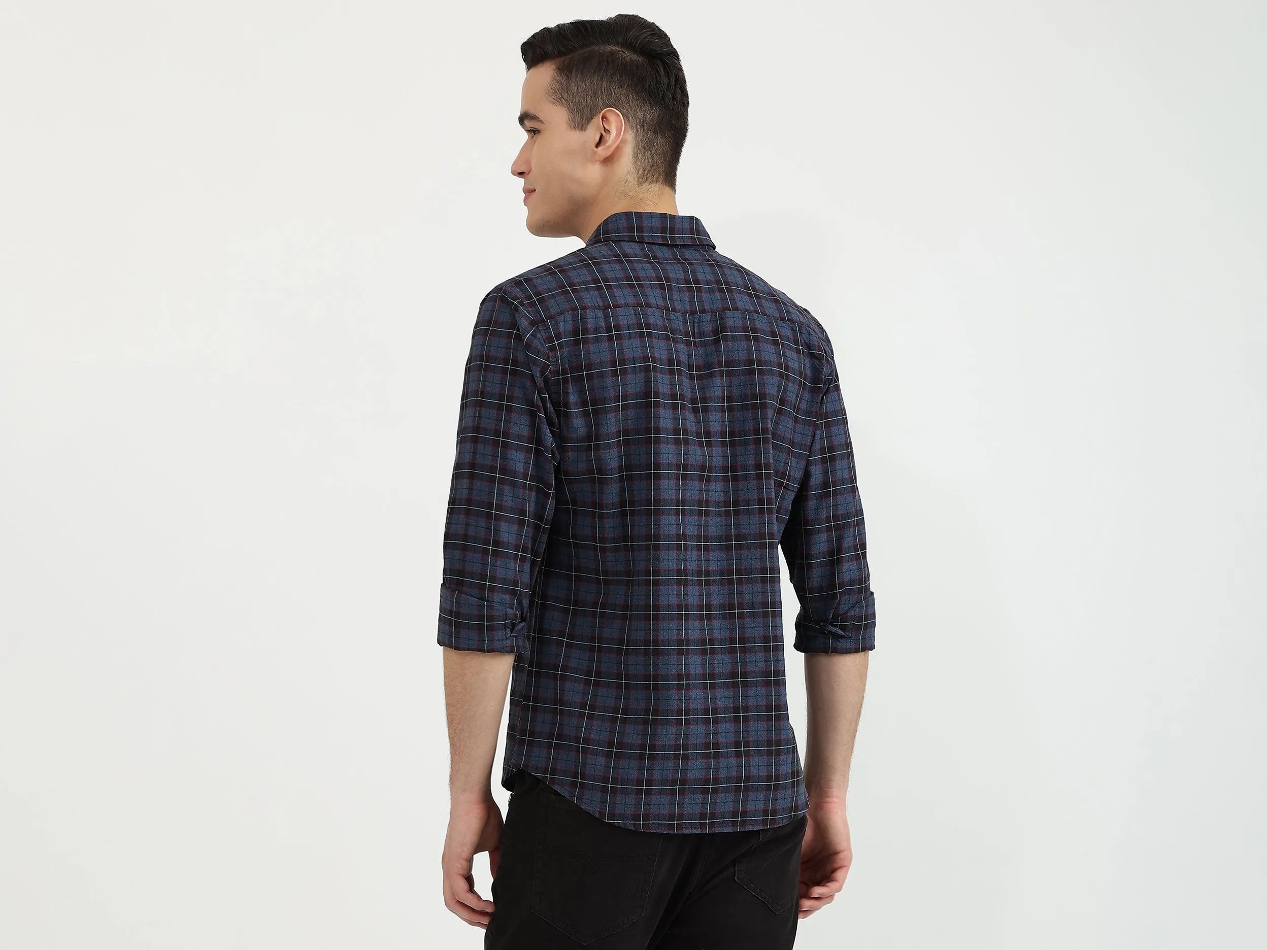 Mens Slim Fit Check Shirt
