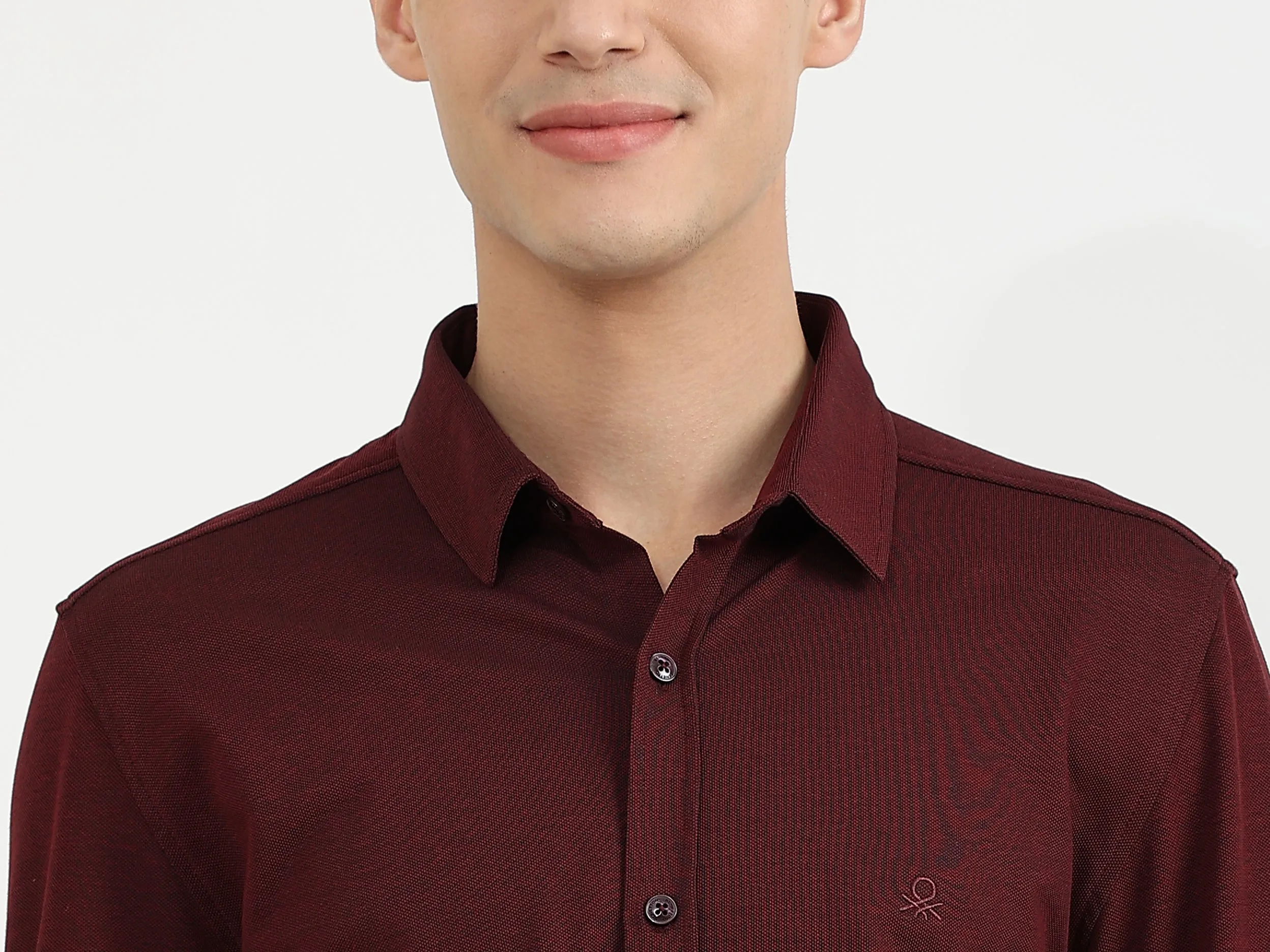 Mens Slim Fit Solid Shirt