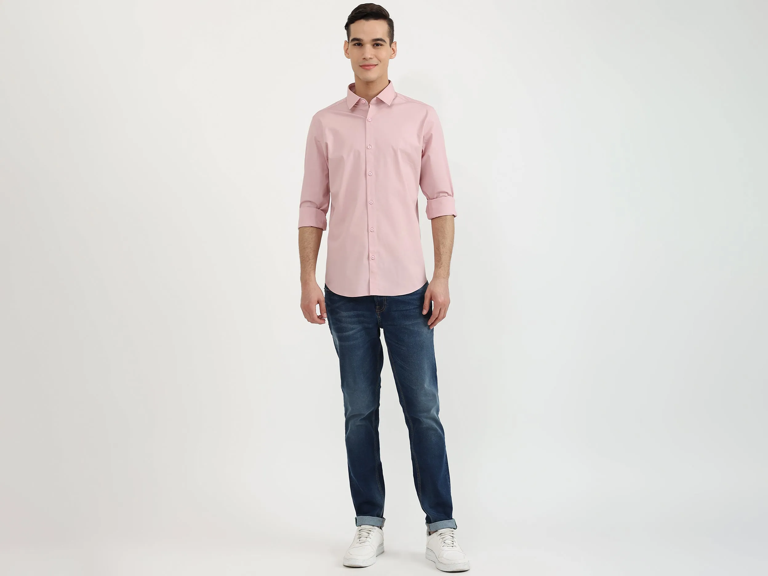 Mens Slim Fit Solid Shirt