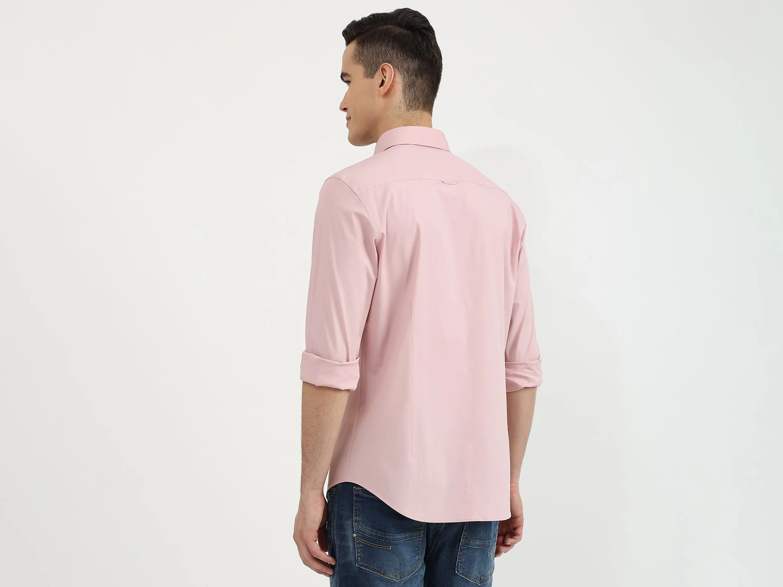 Mens Slim Fit Solid Shirt