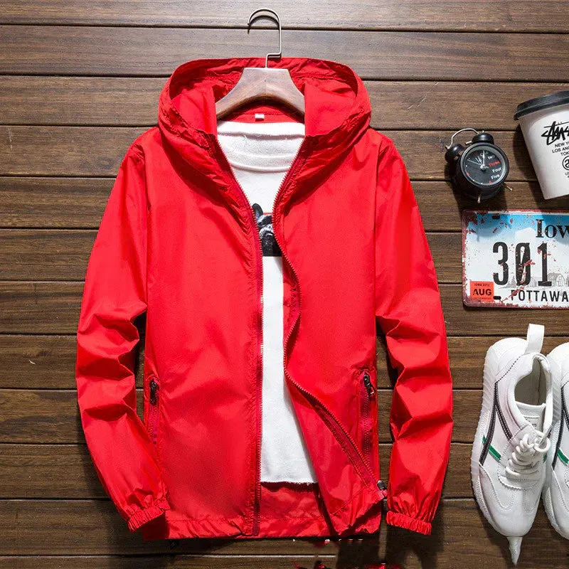 Men's Windproof Jacket with Hood
