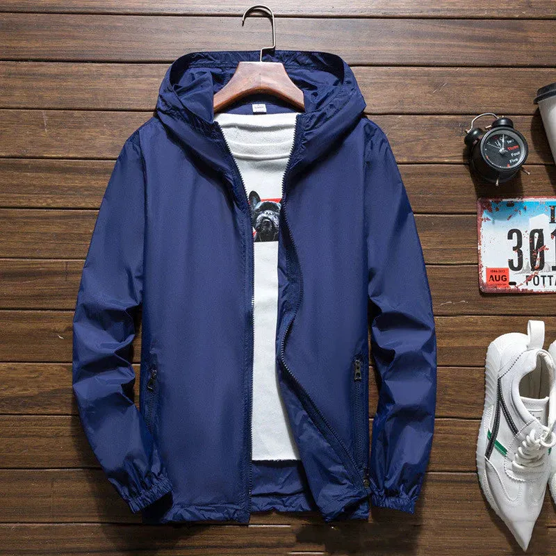 Men's Windproof Jacket with Hood