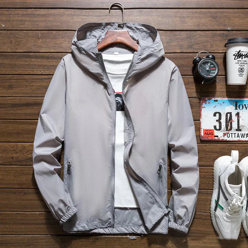 Men's Windproof Jacket with Hood