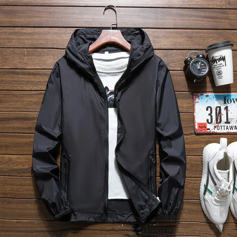 Men's Windproof Jacket with Hood