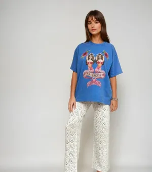 Mermaid La Sirene Oversize Tee | Light Blue