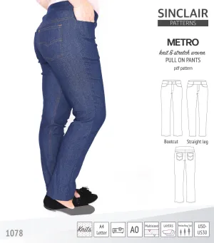 Metro stretch woven pull on pants (PDF)