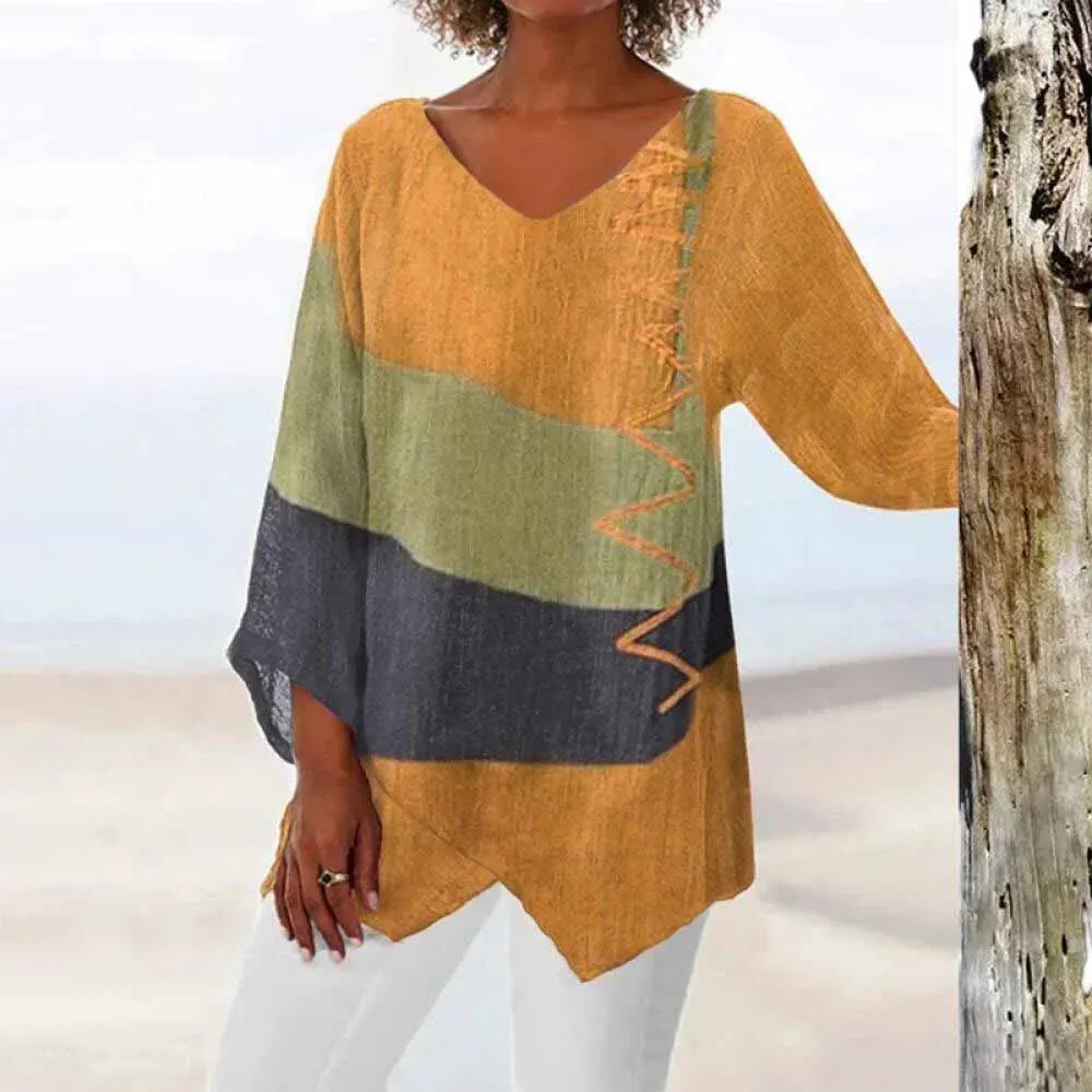 Miia® | Airy Colorblock Blouse