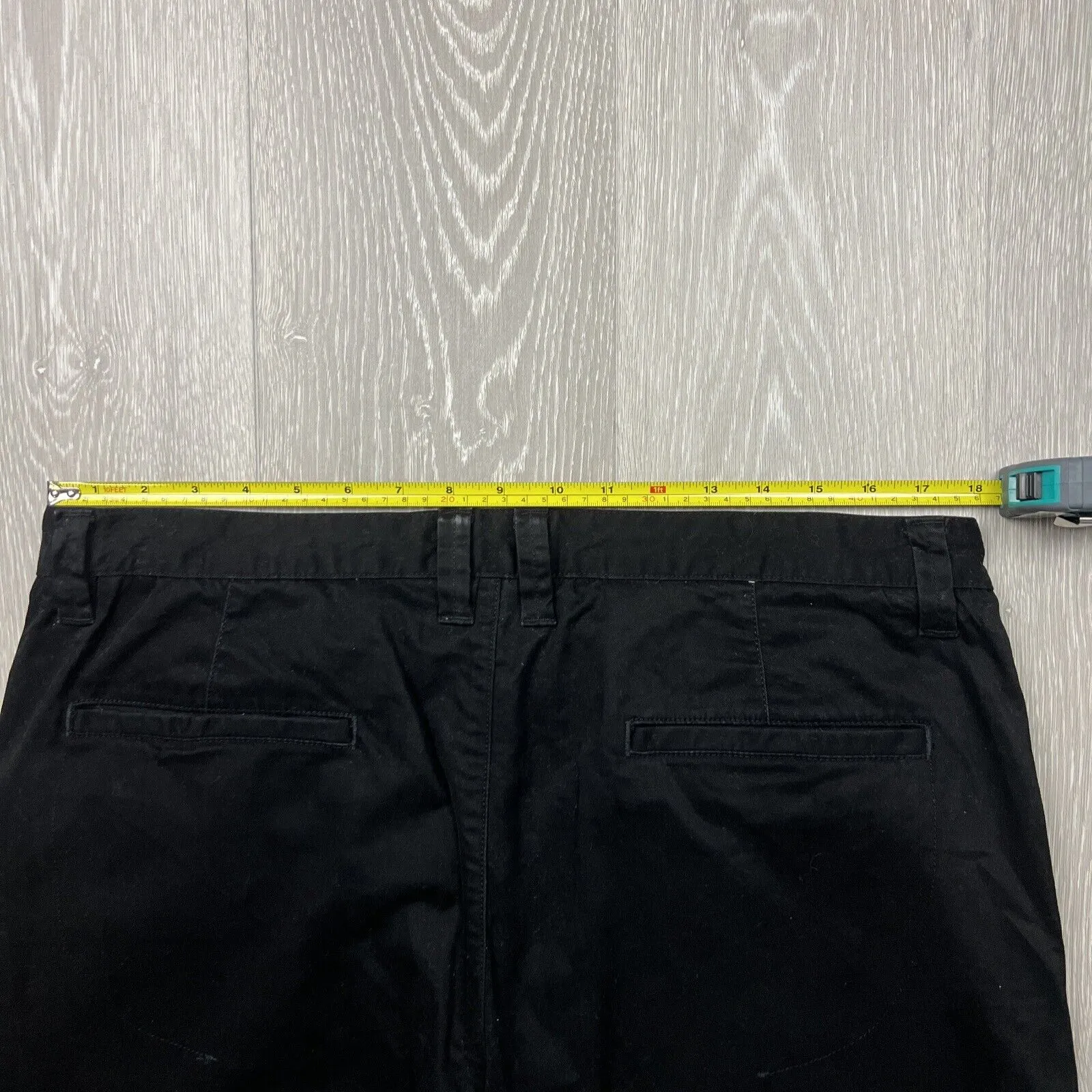MJ Bale Mens Black Slim Chinos Size 36