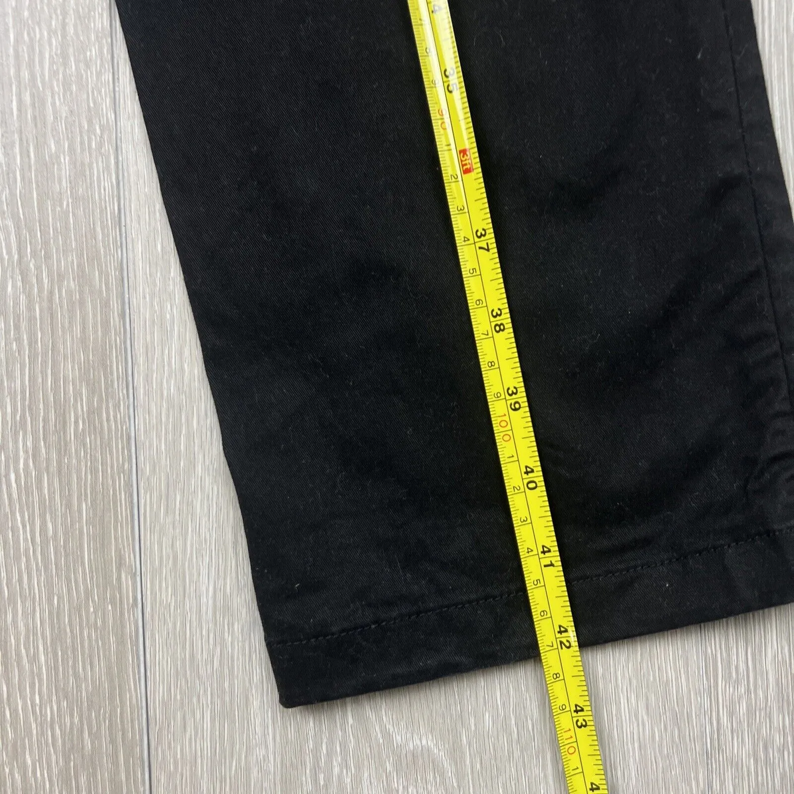 MJ Bale Mens Black Slim Chinos Size 36