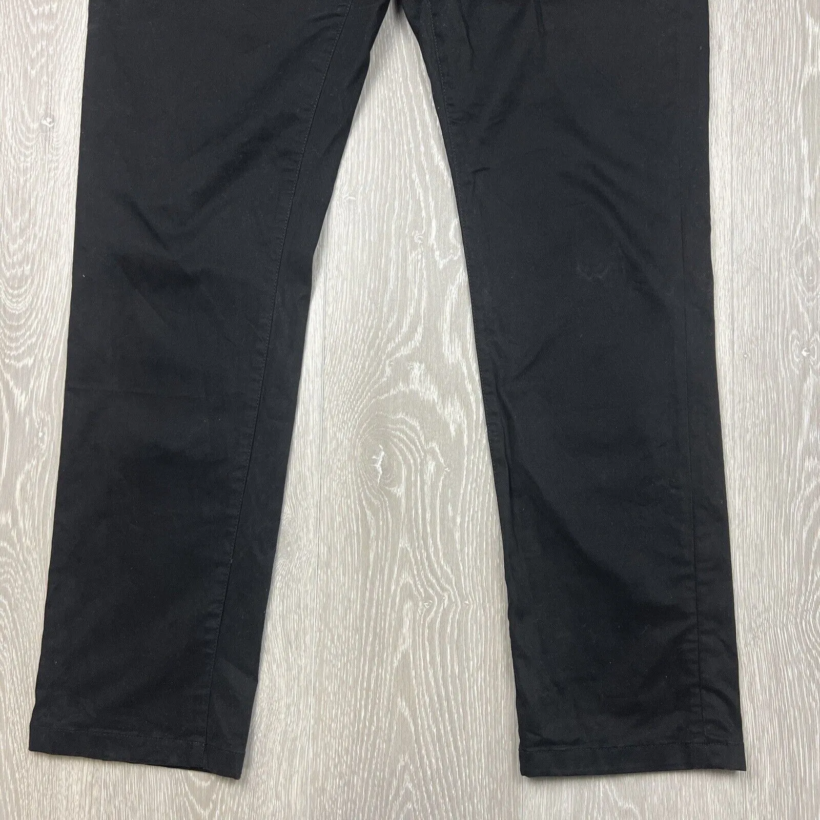 MJ Bale Mens Black Slim Chinos Size 36