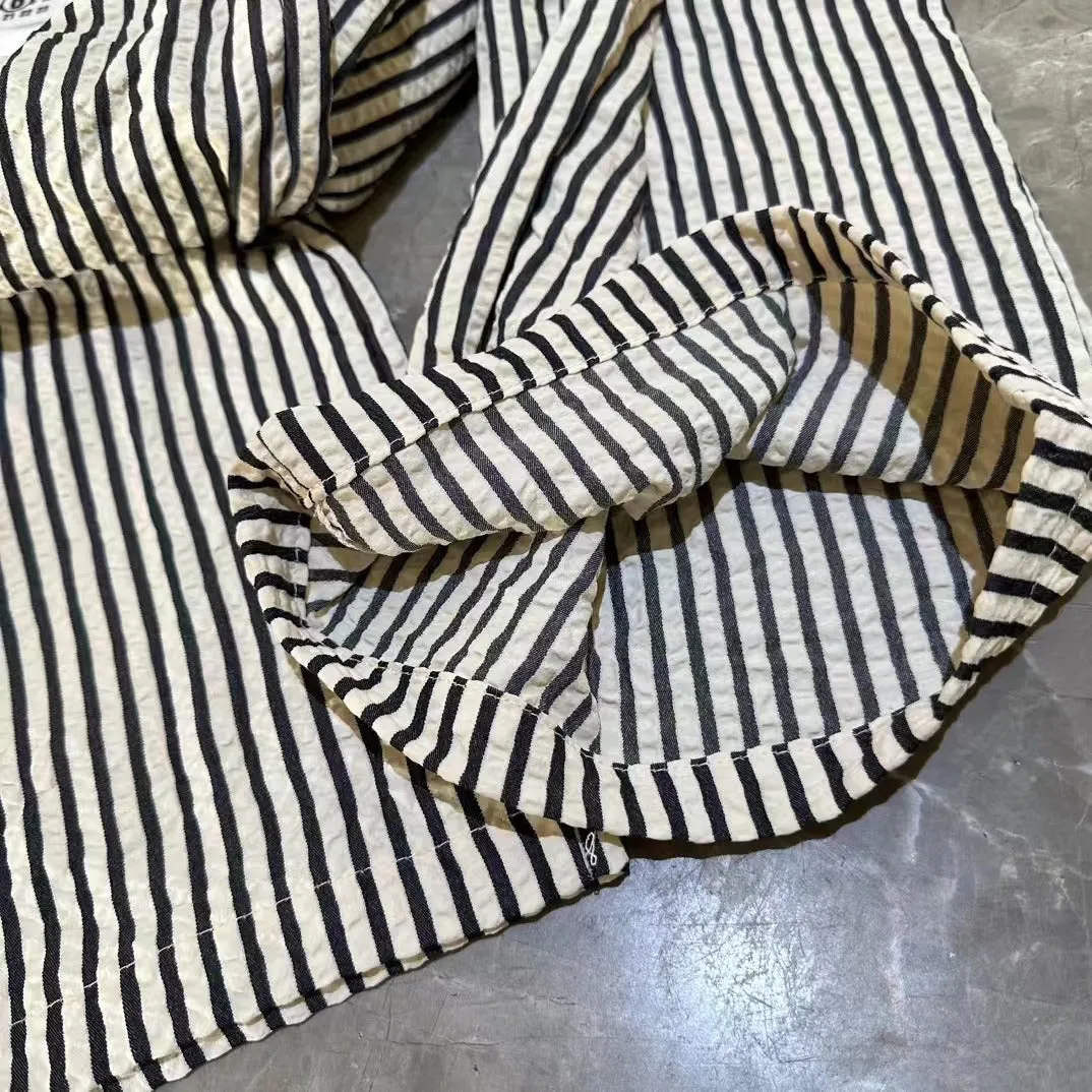 MM6 Striped Wide-Leg Floor-Length Pants