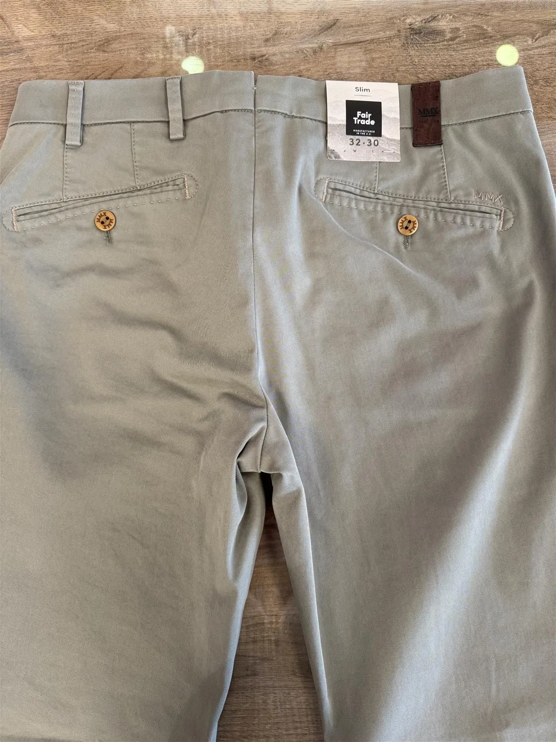 MMX Lupus Chinos Slim Bomull Lysegrønn