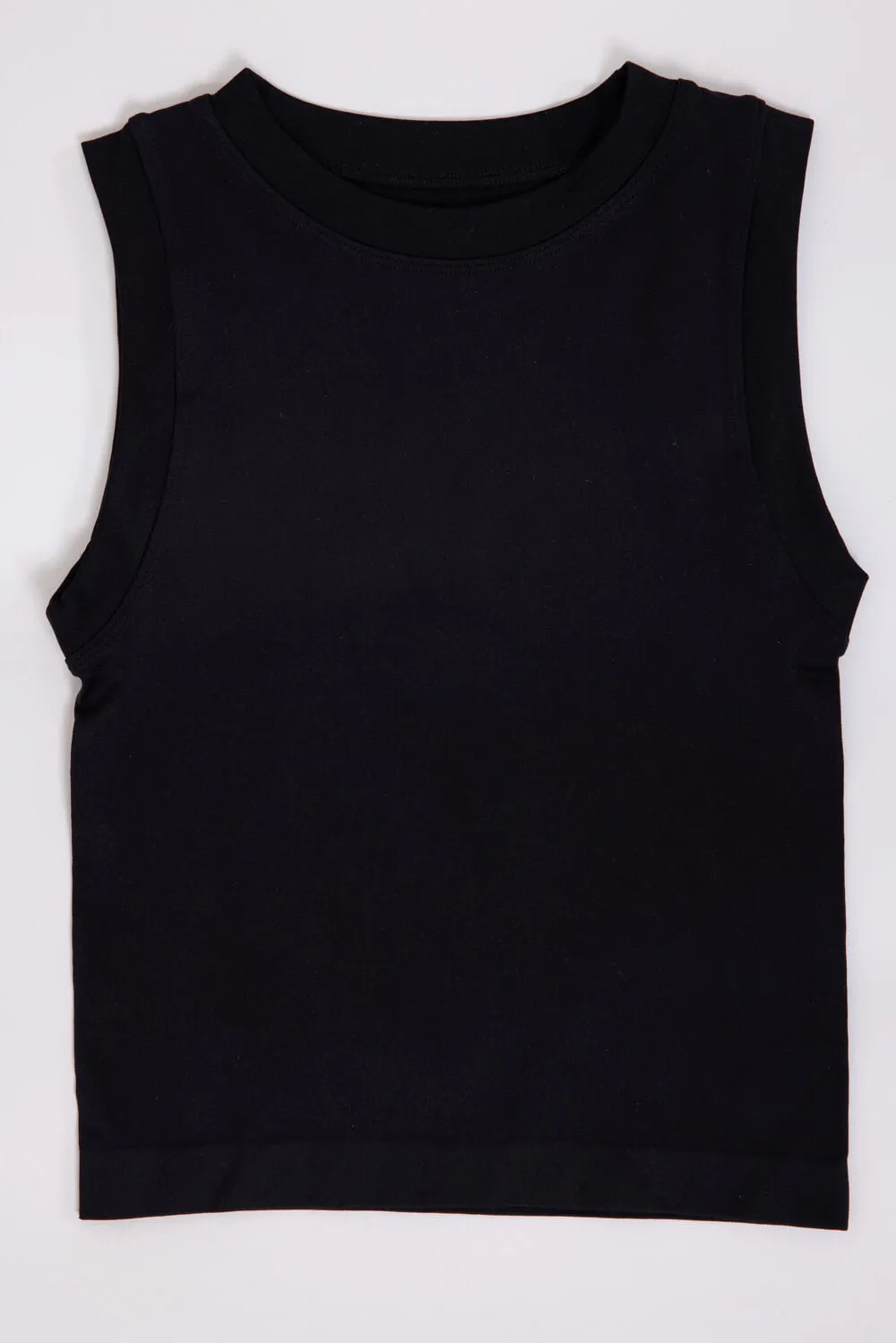 Moa Moa Seamless Tank Top for Girls in Black | ITD799G-SEM-BLACK