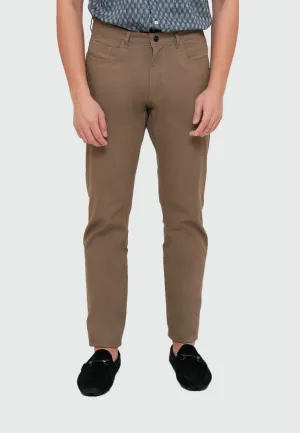 MOC Celana Panjang Chinos Pria Slim Fit HOVE-DARK BROWN
