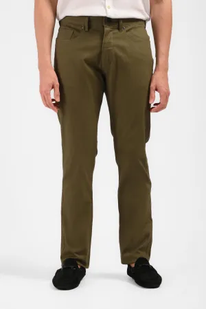 MOC Celana Panjang Chinos Pria Slim Fit VERBY-OLIVE