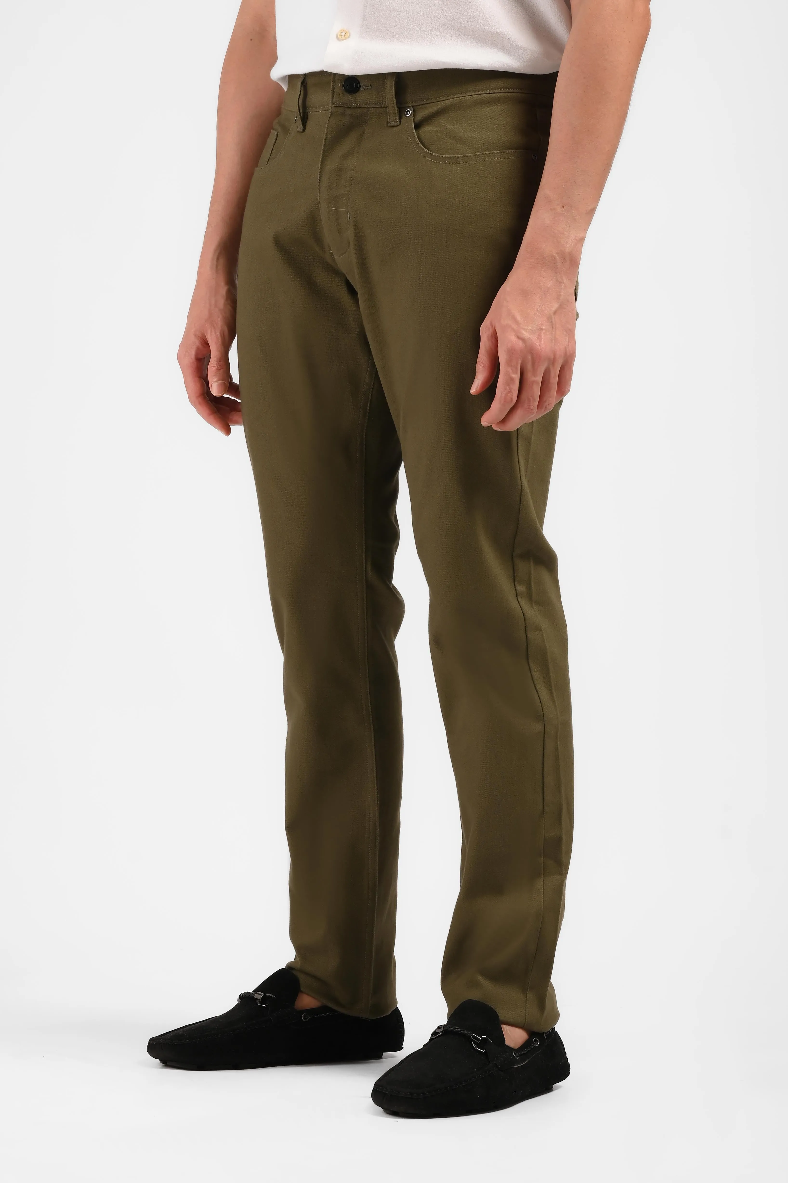 MOC Celana Panjang Chinos Pria Slim Fit VERBY-OLIVE