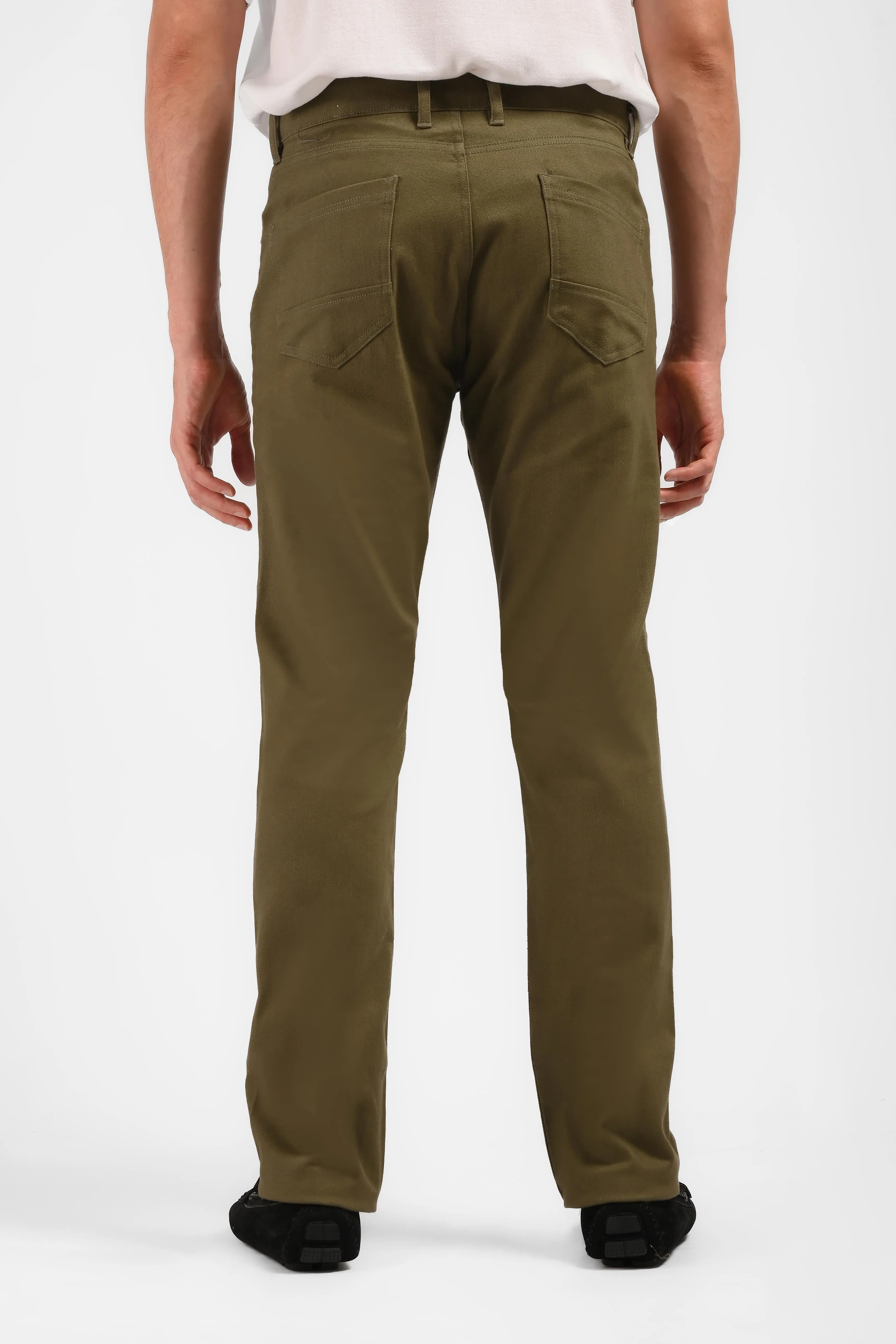 MOC Celana Panjang Chinos Pria Slim Fit VERBY-OLIVE
