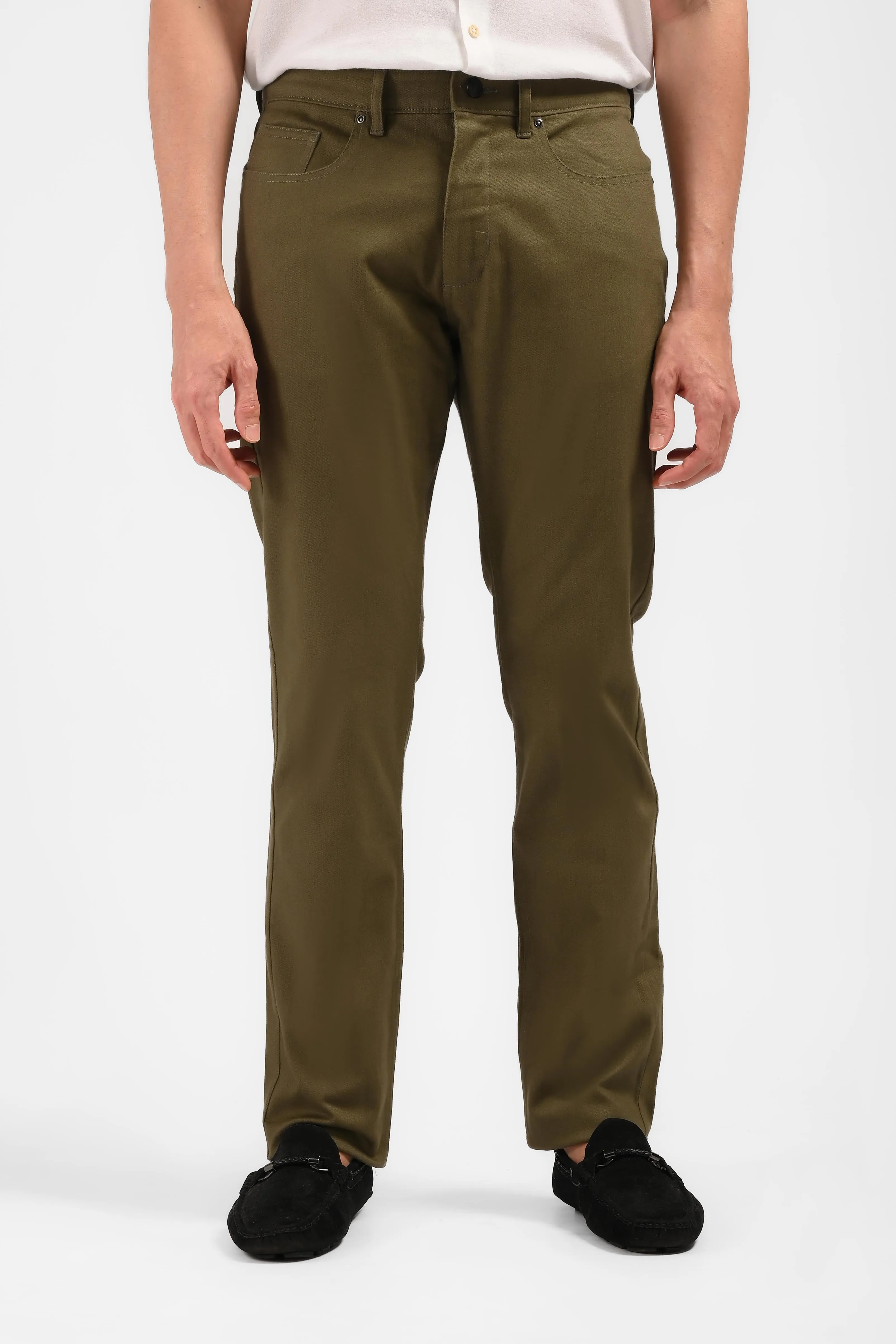 MOC Celana Panjang Chinos Pria Slim Fit VERBY-OLIVE