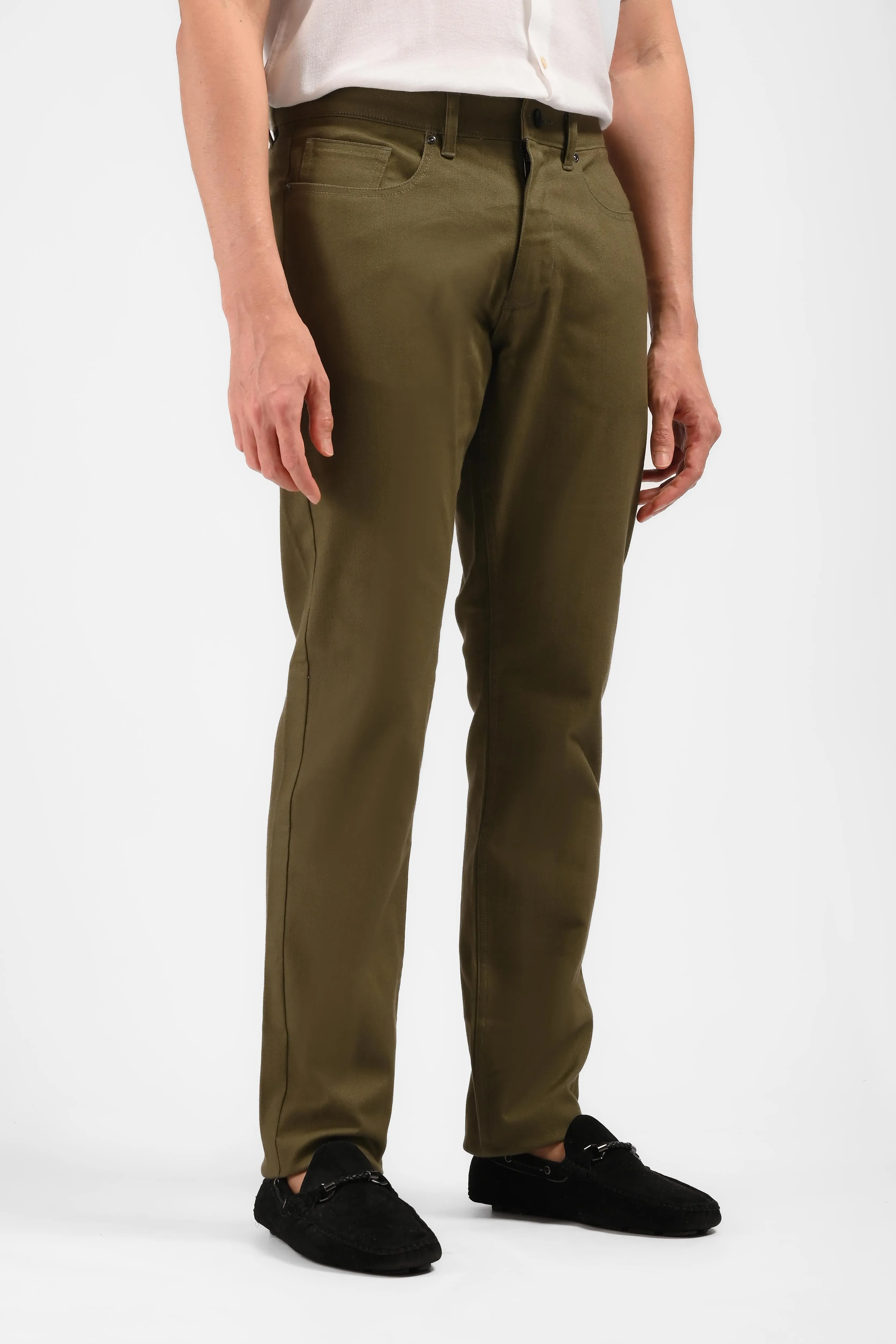 MOC Celana Panjang Chinos Pria Slim Fit VERBY-OLIVE