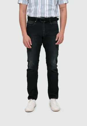 MOC Celana Panjang Jeans Denim Stretch Pria CORNEL-BLACK