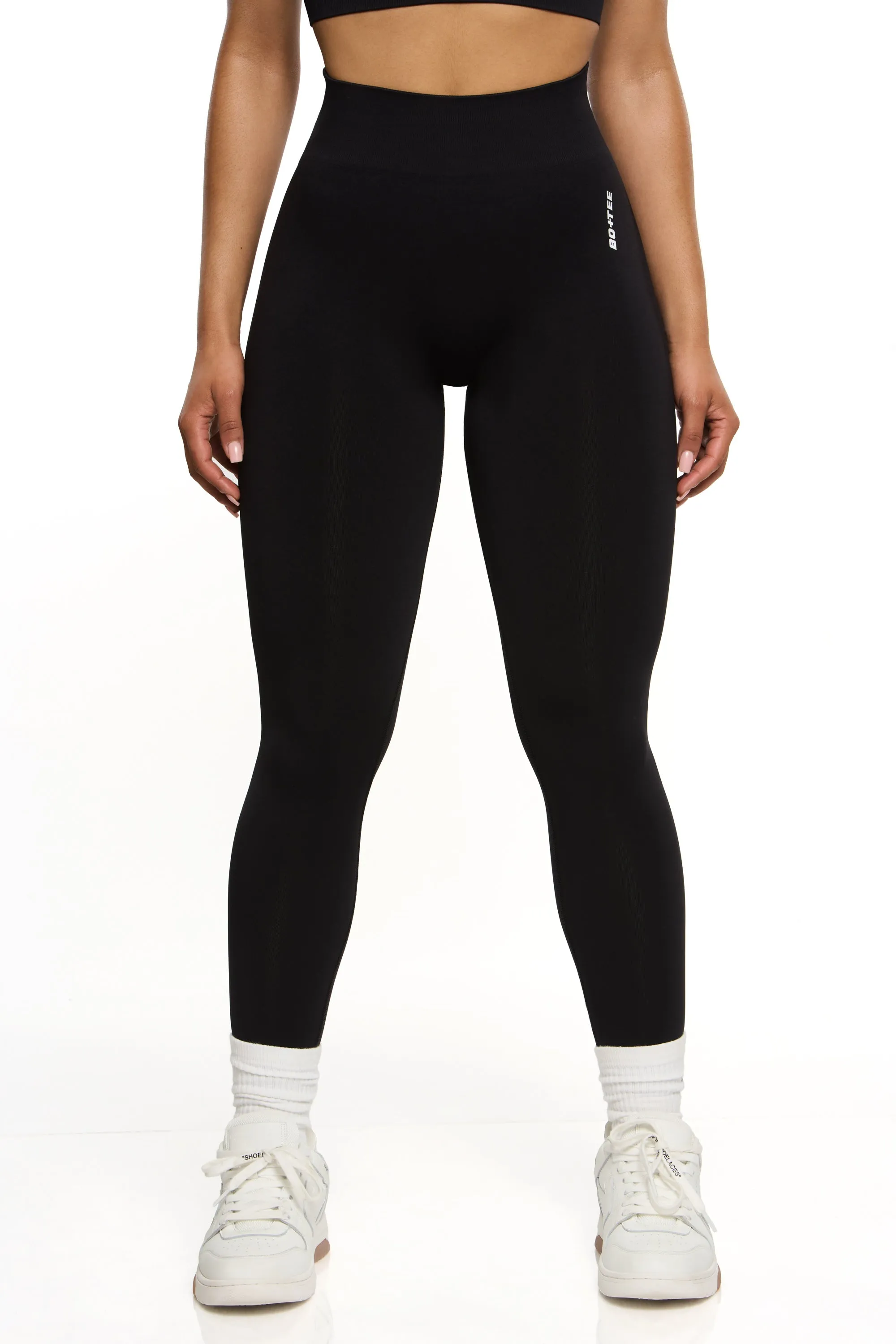 Motivation - Petite High Waist Seamless Leggings in Black