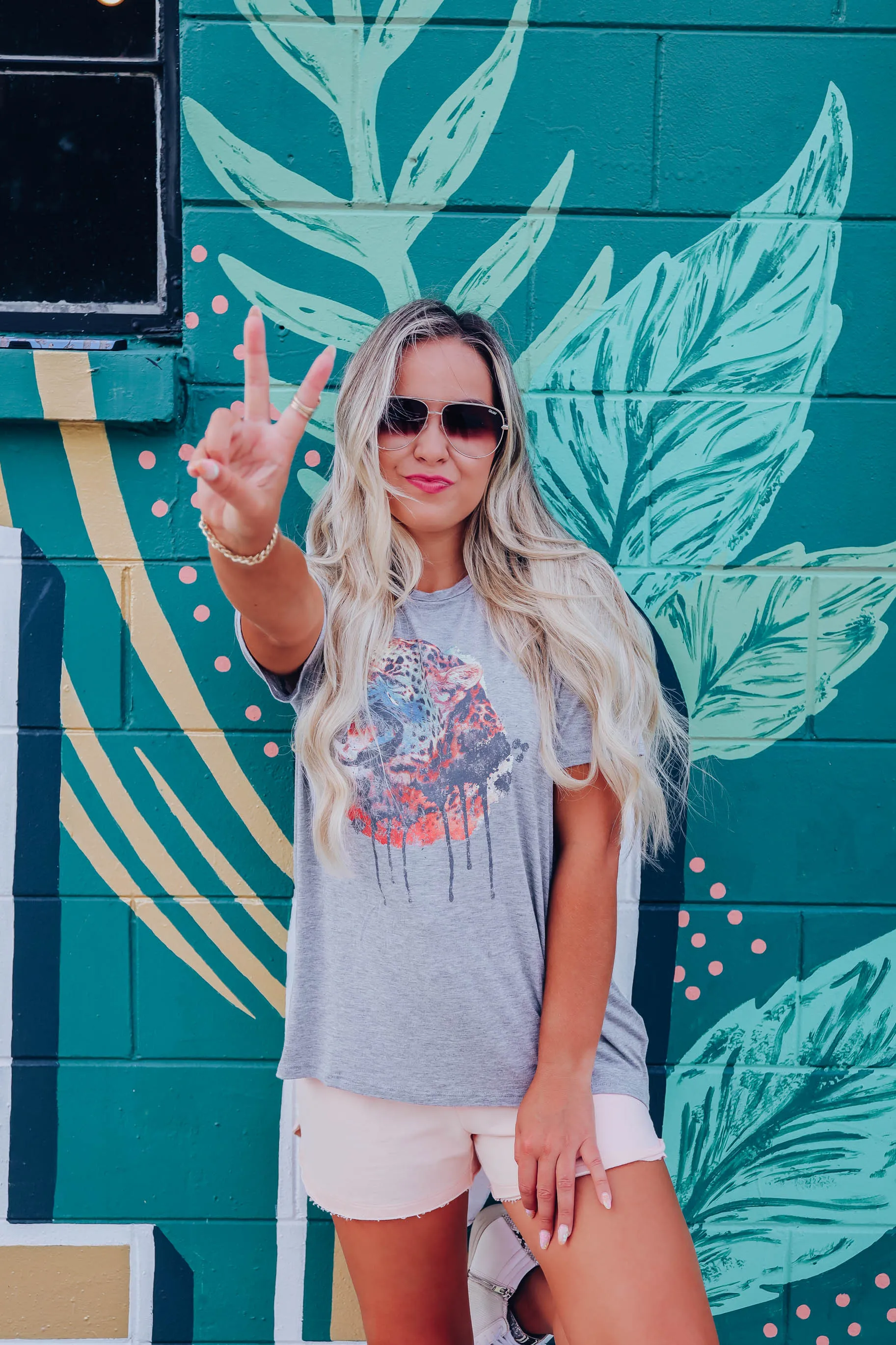 Multi Leopard Drip Graphic Tee