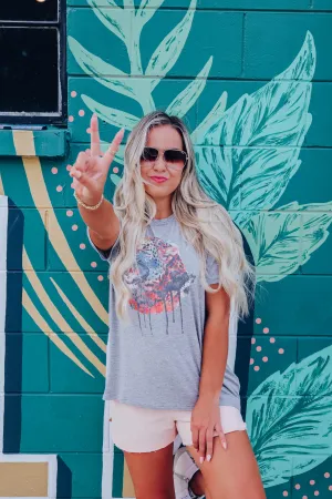 Multi Leopard Drip Graphic Tee