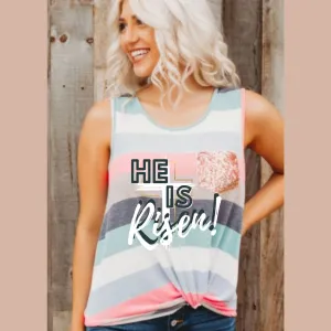 Multicolor He is Risen Tank