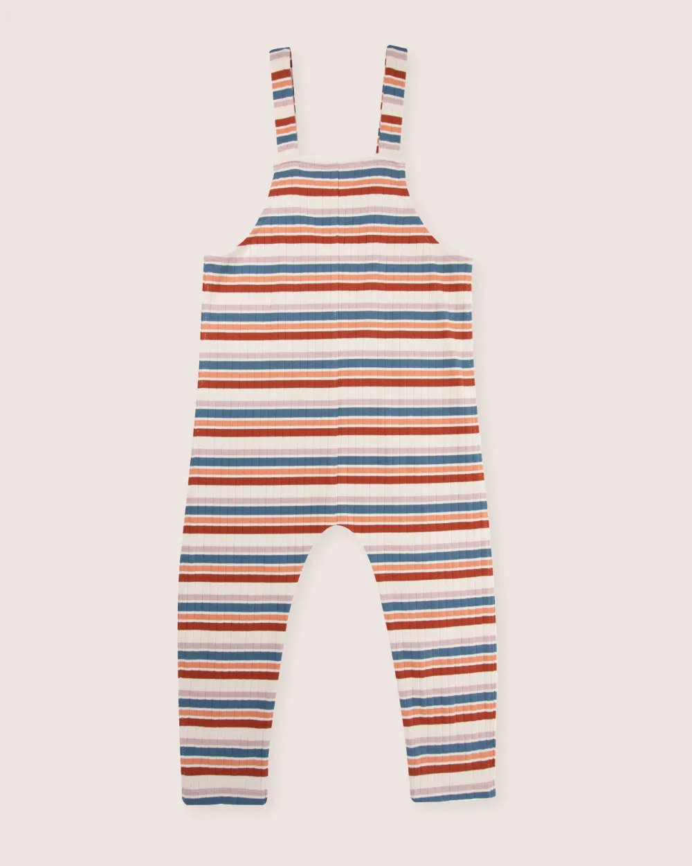 Multicolour Retro Stripe Print Dungarees