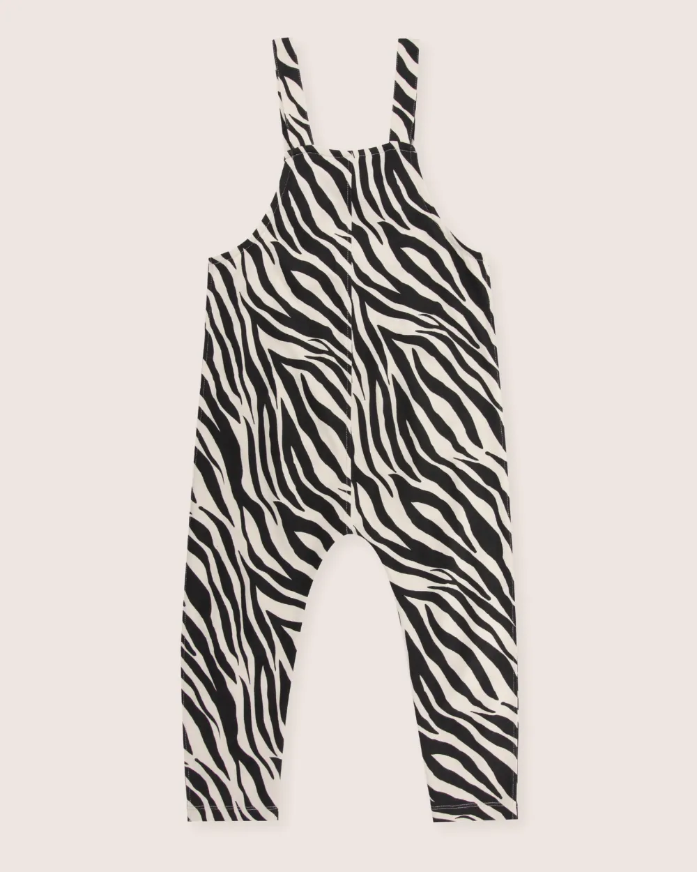 Multicolour Zebra Streak Print Dungarees