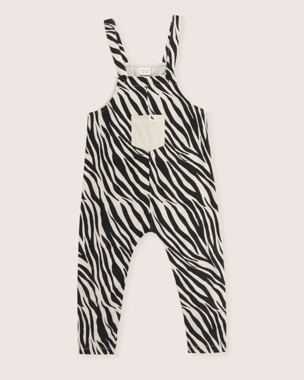 Multicolour Zebra Streak Print Dungarees
