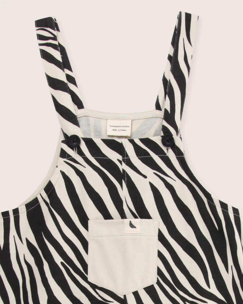 Multicolour Zebra Streak Print Dungarees