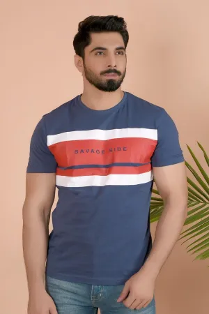 NAVY SAVAGE T-SHIRT