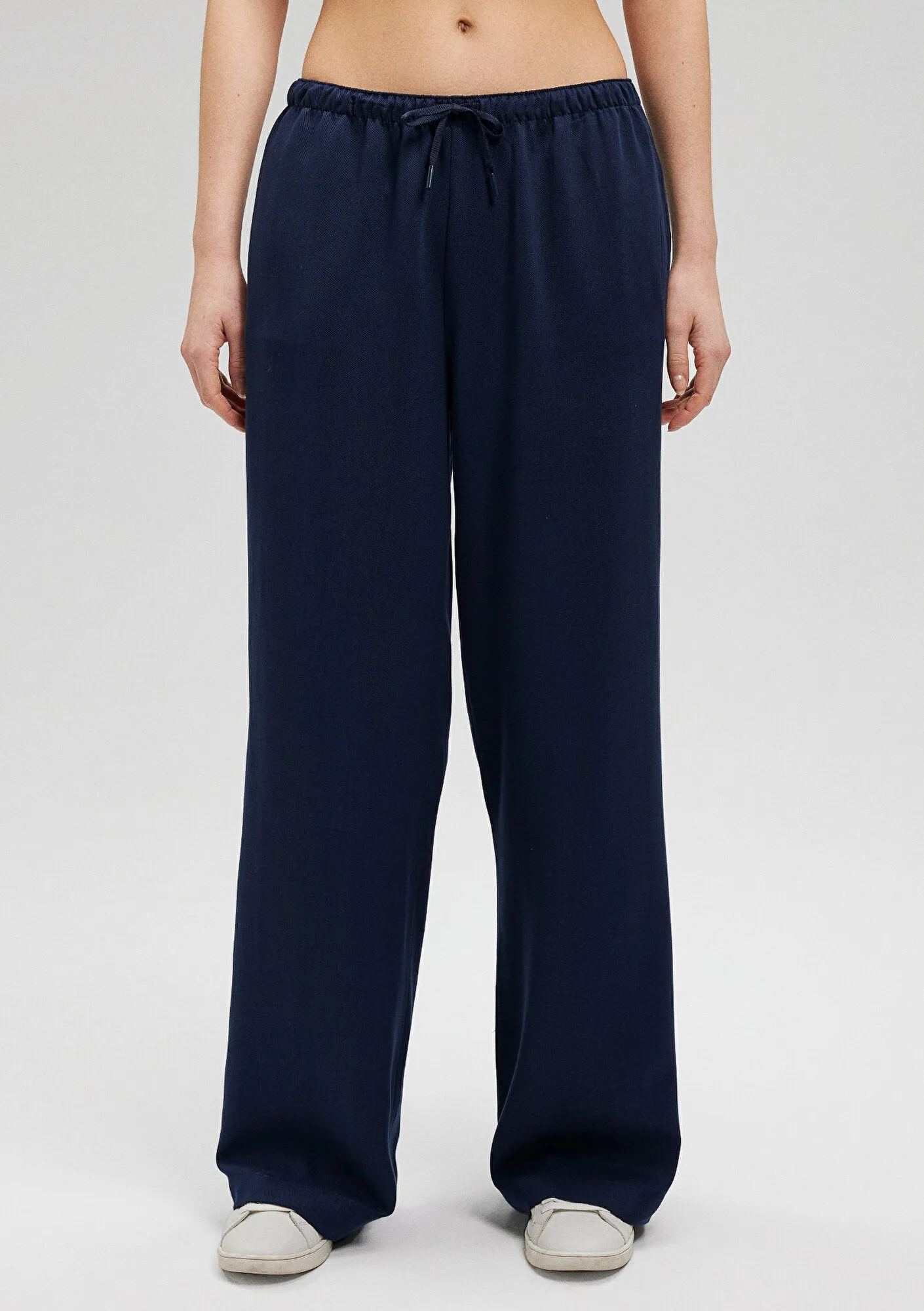 Navy Wide Leg Pants