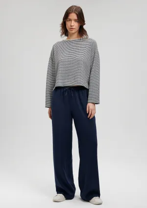 Navy Wide Leg Pants