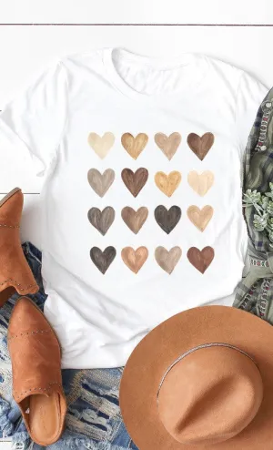 Neutral Heart Grid Tee