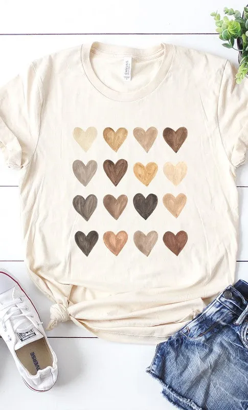 Neutral Heart Grid Tee
