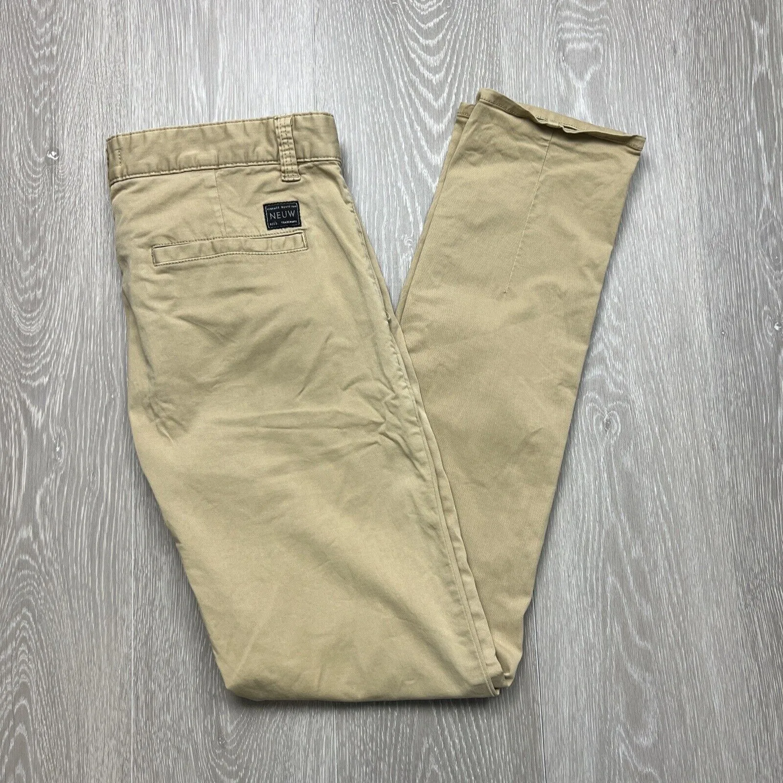 Neuw Mens Beige Slim Chinos Size 34 x 32