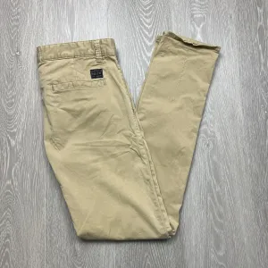 Neuw Mens Beige Slim Chinos Size 34 x 32