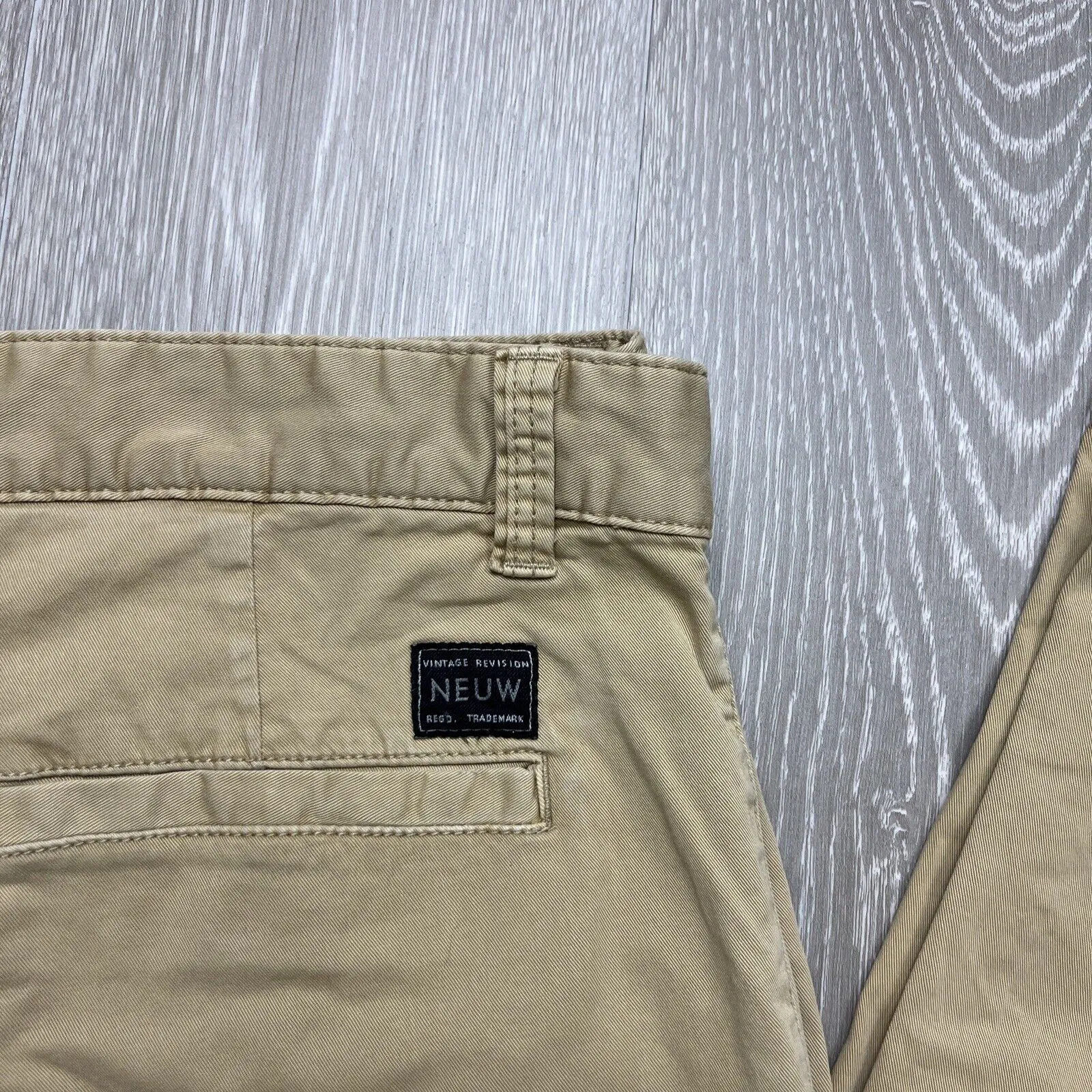 Neuw Mens Beige Slim Chinos Size 34 x 32