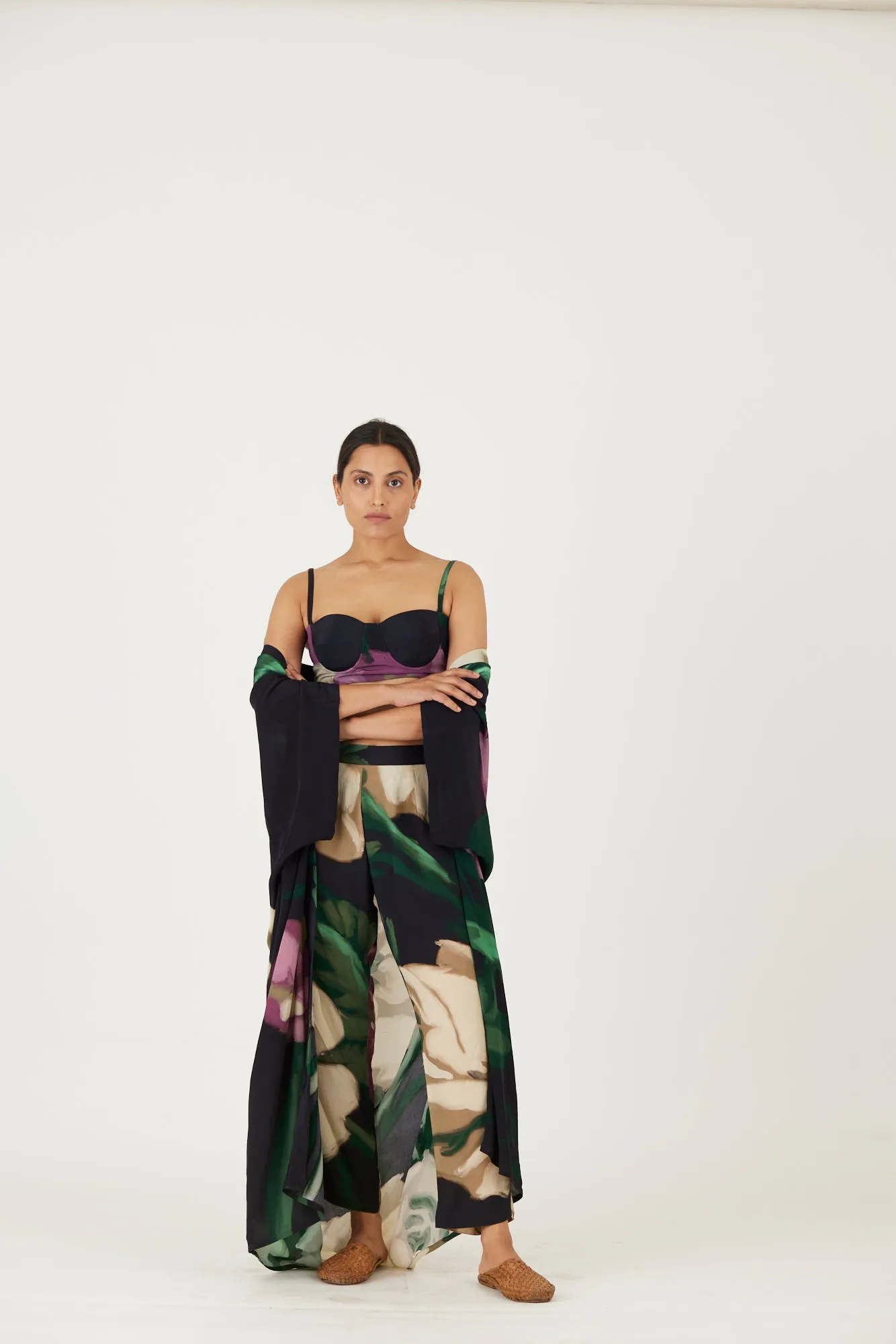 New Season Fall 24/Summer 25-Coord Set-Crepe-Sara Green-YAMLS56-Fashion Edit Yam