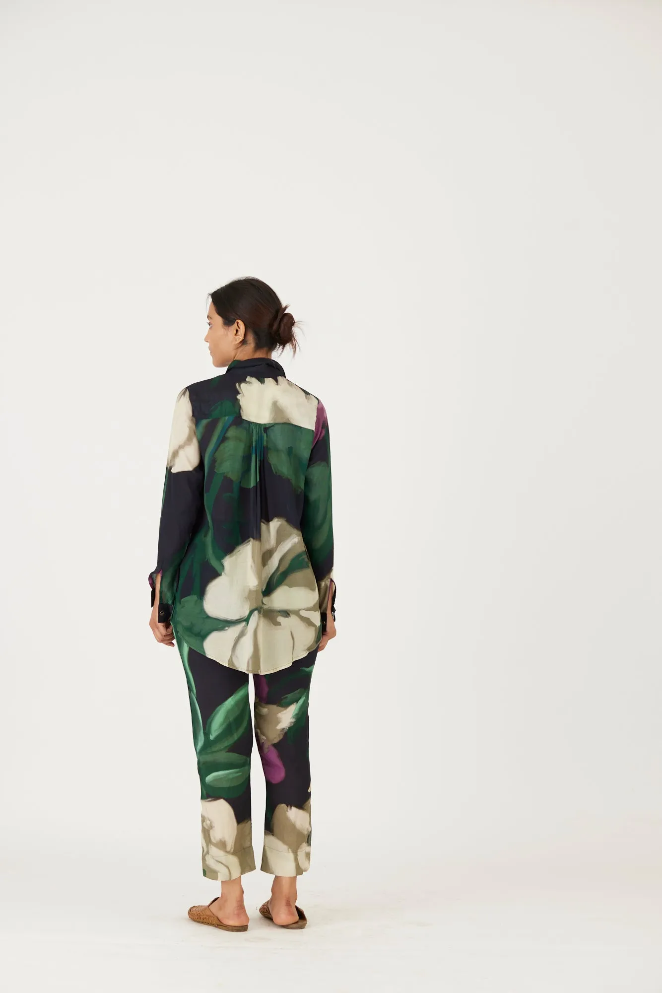 New Season Fall 24/Summer 25-Coord Set-Crepe-Sara Green-YAMLS56-Fashion Edit Yam