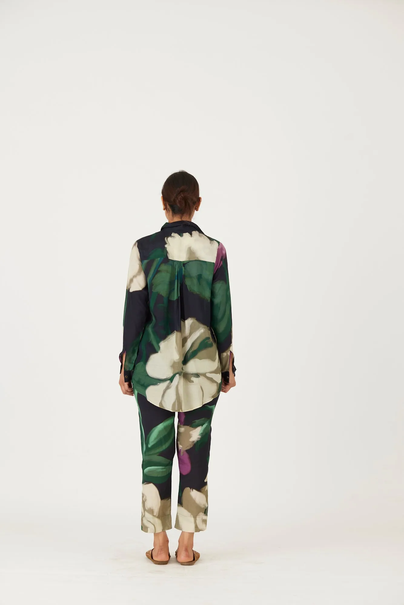 New Season Fall 24/Summer 25-Coord Set-Crepe-Sara Green-YAMLS56-Fashion Edit Yam