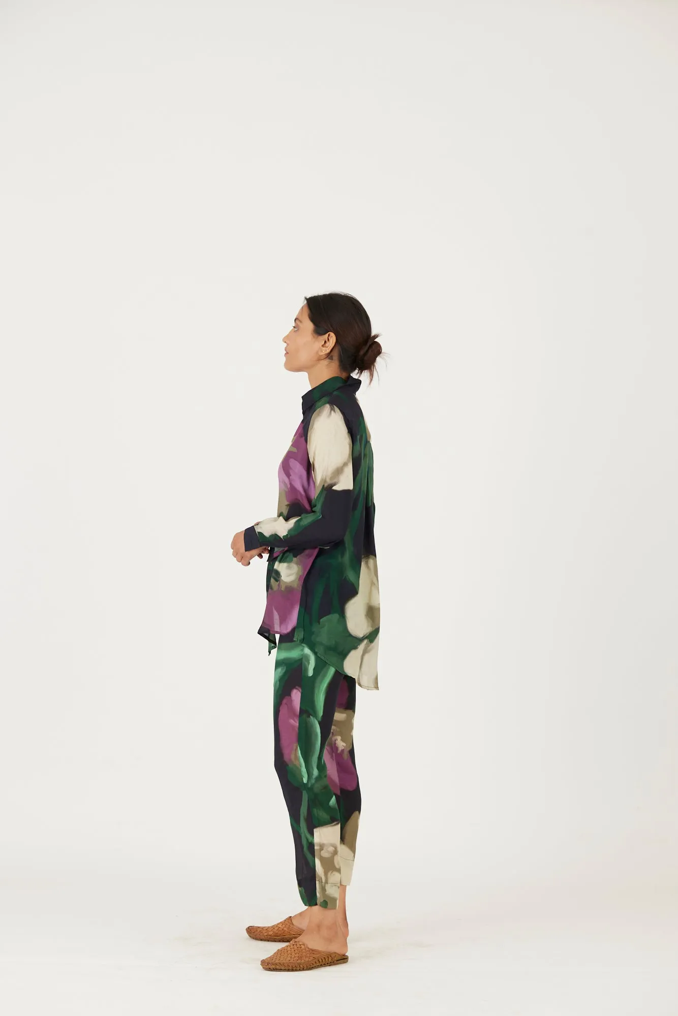 New Season Fall 24/Summer 25-Coord Set-Crepe-Sara Green-YAMLS56-Fashion Edit Yam