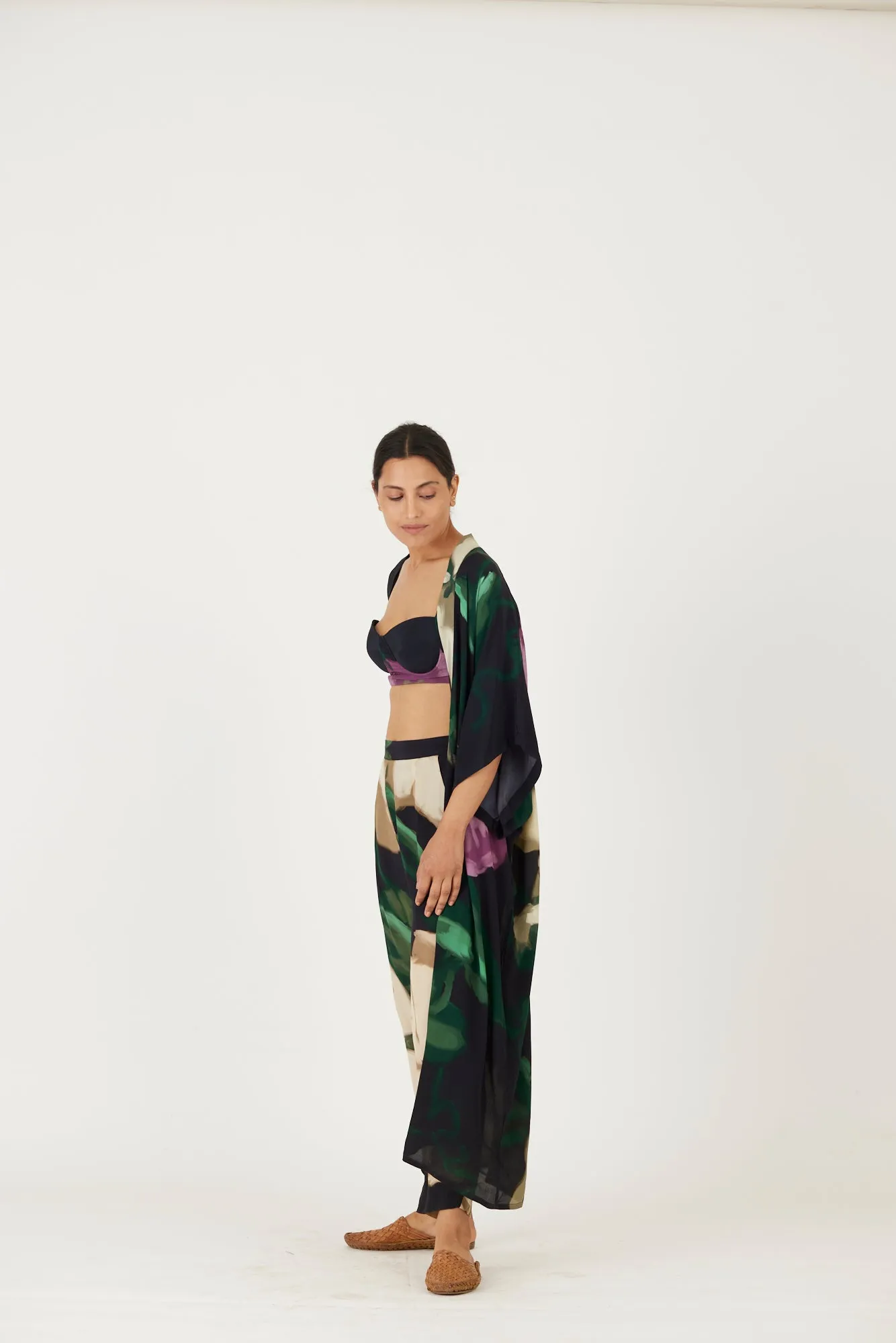 New Season Fall 24/Summer 25-Coord Set-Crepe-Sara Green-YAMLS56-Fashion Edit Yam