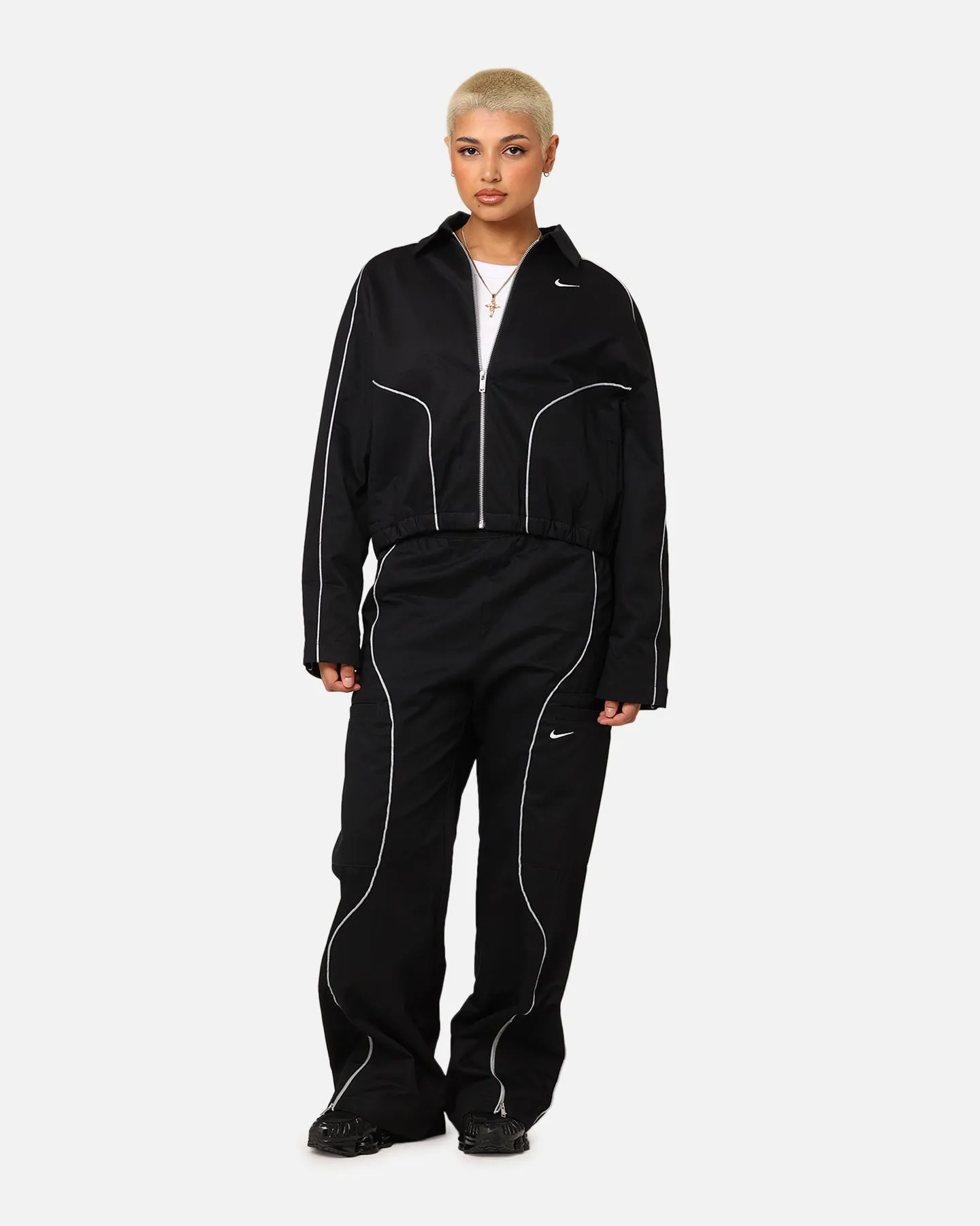 Nike Women's Sportswear Street Woven Pants Black/Light Plum