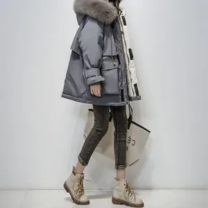 North fay winter parka with fur for women