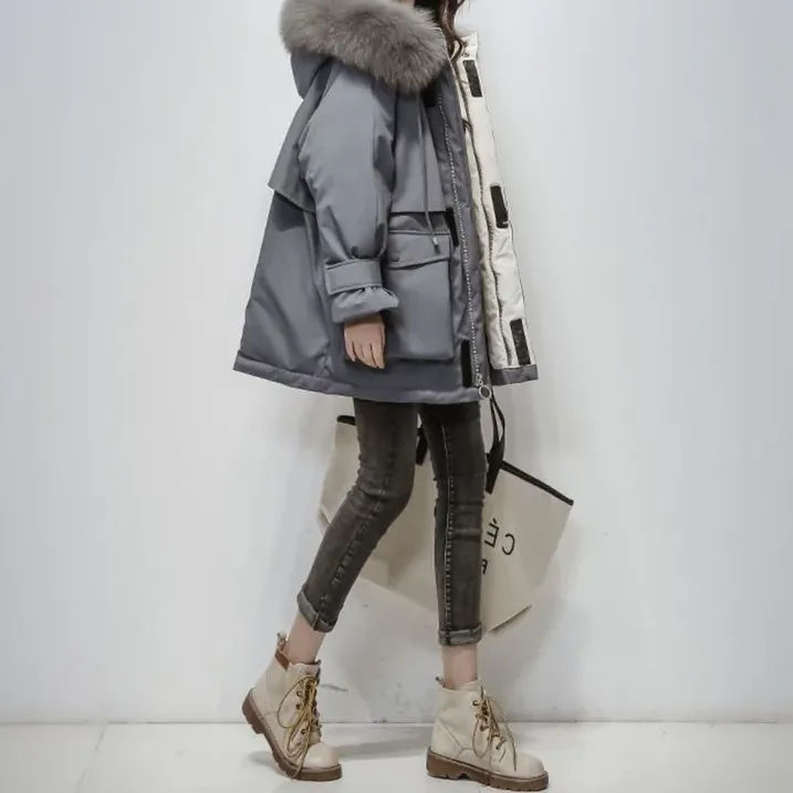 North fay winter parka with fur for women