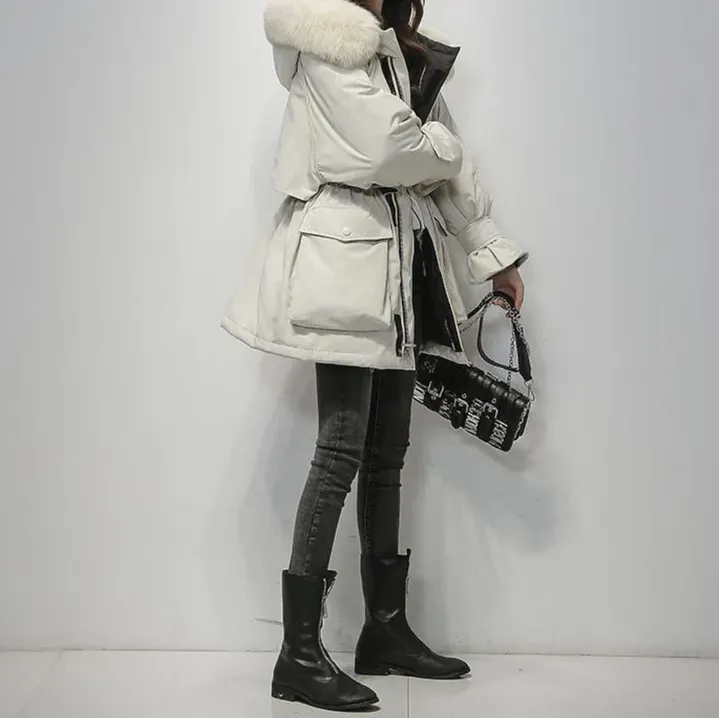North fay winter parka with fur for women