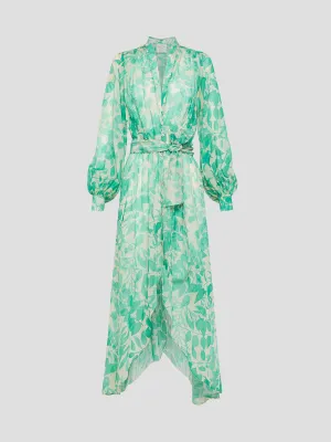Nuages Fleuris Print Voile Open Dress